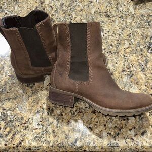 Timberland Brown Heeled Leather Boots
